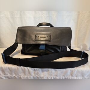 Coach Black Leather Men's Messenher Bag